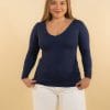 BLUSA MANGA LARGA CUELLO V
