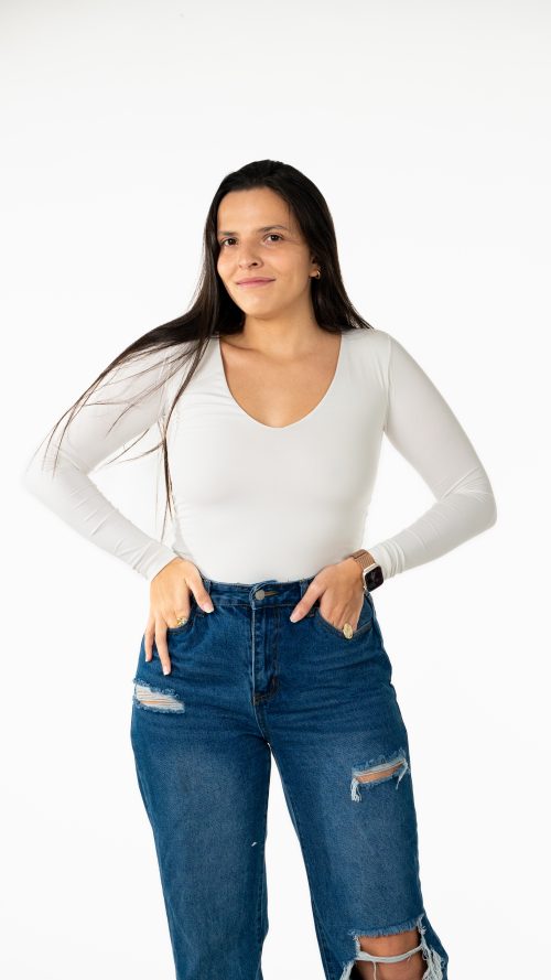 BODY V MANGA LARGA - CELESTE PASTEL