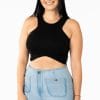 CROP TOP SIN MANGAS PICO