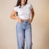 CROP TOP MANGA CORTA CUELLO REDONDO